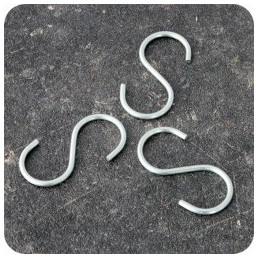 Metal S hook 65mm 100 pieces