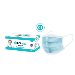 Mascherine bianco/blu 4 veli antibatterica certificato CE conf. da 250 pezzi