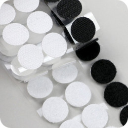 Bollini adesivi HOOK - Velcro 12mm nero 1500 pezzi