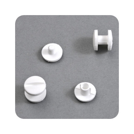 Viti sepolte in plastica bianco 5mm Conf. da 1000pz