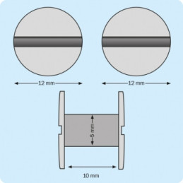 Viti sepolte in plastica bianco 10mm Conf.da 100pz