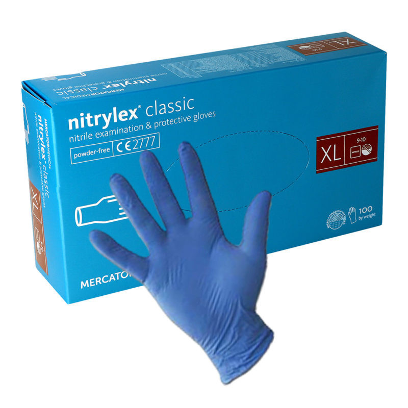 Einweg-Nitrilhandschuhe, blau, 100 Stück pro Packung
