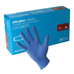 Guanti monouso in nitrile colore blu conf. da 100pz taglia XL