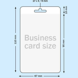 95 x 110mm long side badge holder pack of 100