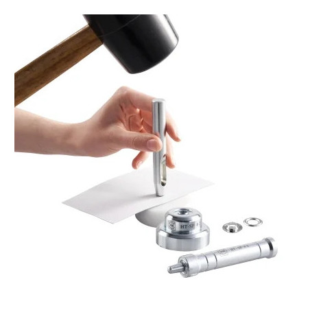 Punch, eyelet kit for tarpaulins