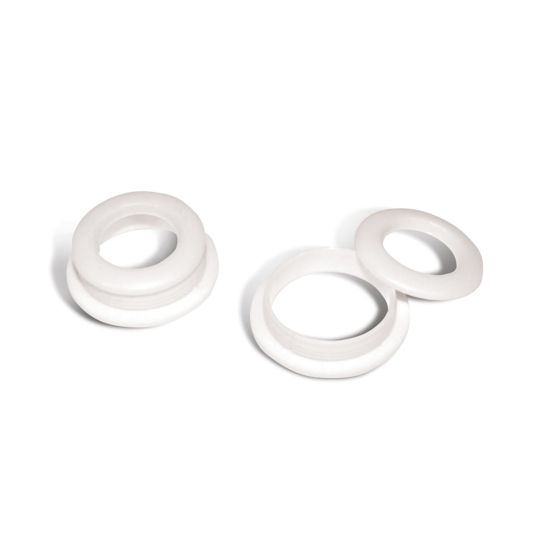 White plastic eyelets 13.5mm 100 pieces