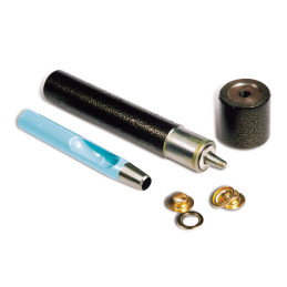 Punch, eyelet kit for tarpaulins