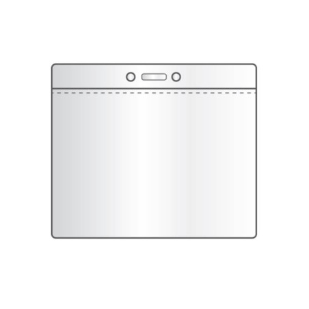 Transparentes PVC-Ausweishalter 99x88mm Packung mit 100 Stück