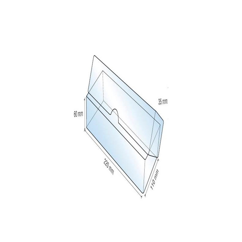 Porta biglietti grandi 220 x 110 x 60 mm