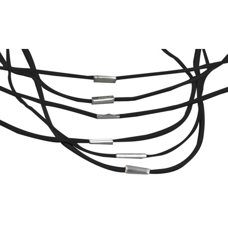 Elasticized black eyelets A5
