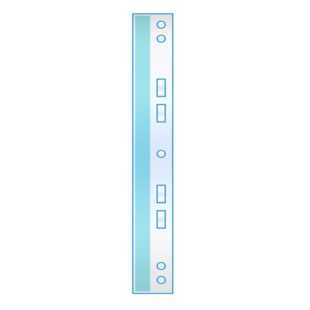 Adhesive A4 strip with universal punching