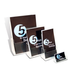 Transparent displays A5 brochure holder 164 x 167 x 42 mm