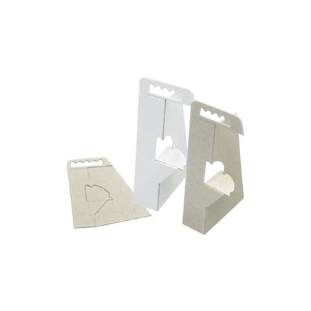 Pappfüße aus weißem Karton 190mm, 1000 Stück pro Packung