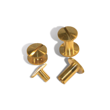 Viti sepolte zigrinate ottone 10mm Conf.da 100pz