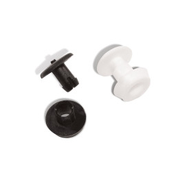 Rivettini in plastica nero 7,5mm Conf. da 1000pz